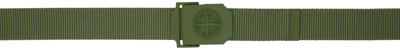 Stone Island Compass Patch Buckle Belt In Green