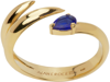 ALAN CROCETTI SSENSE EXCLUSIVE GOLD & BLUE SHARD RING