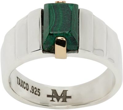 Maiden Name Throwing Fits The Large Ari Sterling Silver Malachite Ring