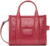 MARC JACOBS PINK 'THE SHINY CRINKLE SMALL' TOTE