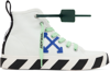 Off-white White High Vulcanized Sneakers In Navy Blu