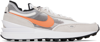 Nike White Waffle One Sneakers In White/orange Trance-