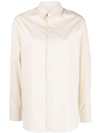 Lemaire Oversized Shirt In Poplin In White