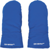Off-white Bounce Logo-print Padded Shell Ski Mittens In Peacock White