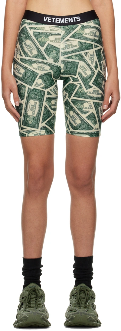 Vetements Green Million Dollar Cycling Shorts