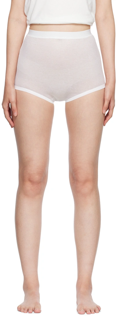 Maison Margiela White Stitch Briefs In 100 White