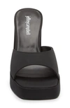 Jeffrey Campbell Ninety Platform Sandal In Black Faille