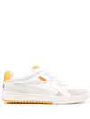 Palm Angels Palm University Low-top Sneakers In White,yellow