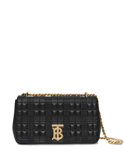 Burberry Small Quilted Lola Bag In Black