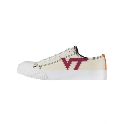 Foco Cream Virginia Tech Hokies Low Top Canvas Shoes