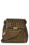 Brahmin Melbourne Margo Embossed Leather Crossbody In Pesto