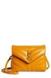 Saint Laurent Loulou Toy Ysl Matelasse Calfskin Envelope Crossbody Bag In 7621 Miel
