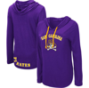 Colosseum Women's  Purple Ecu Pirates My Lover Lightweight Hooded Long Sleeve T-shirt In Purple