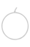 Hautecarat Lab Created Diamond Tennis Necklace In 18k White Gold