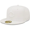 NEW ERA NEW ERA CINCINNATI REDS WHITE ON WHITE 59FIFTY FITTED HAT