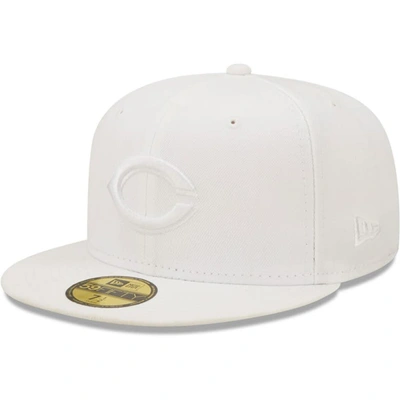 New Era Cincinnati Reds White On White 59fifty Fitted Hat