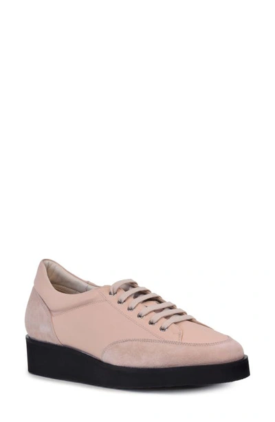 Amalfi By Rangoni Erik Wedge Trainer In Nude Parmasoft/ Nude Cashmere
