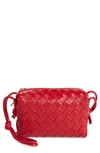 Bottega Veneta Small Intrecciato Leather Crossbody Bag In Apple Candy-gold