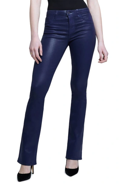 L Agence Selma High Waist Baby Boot Jeans In Midnight Coated