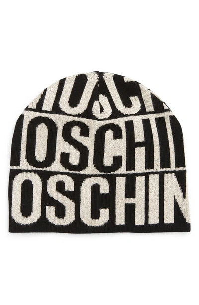 Moschino Womens White Other Materials Hat In Black