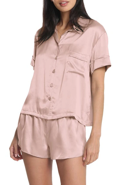 Papinelle Short Silk Pajamas In  Pink