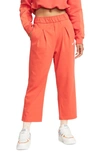 Nike Sportswear Cotton Jersey Capri Pants In Mantra Orange/ White