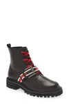 Cecelia New York Hayden Lug Sole Combat Boot In Black