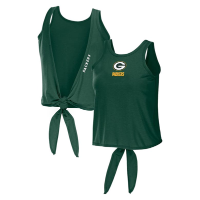 Wear By Erin Andrews Green Green Bay Packers Open Back Twist Tie Tank Top
