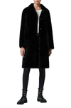 Allsaints Serra Genuine Shearling Coat In Black