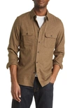 Treasure & Bond Grindle Trim Fit Flannel Button-down Shirt In Brown Wren Grindle