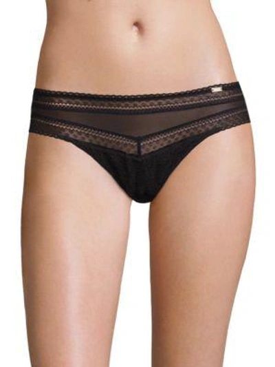 Chantelle Festivite Lace Brazilian Bikini Briefs In Black