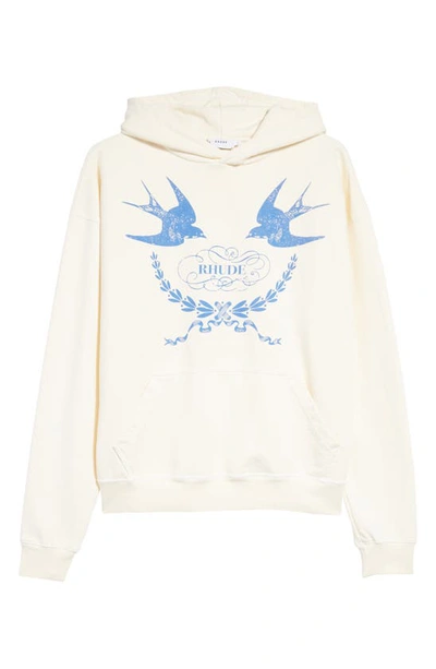 Rhude Off-white Sparrow Hoodie In Vintage White