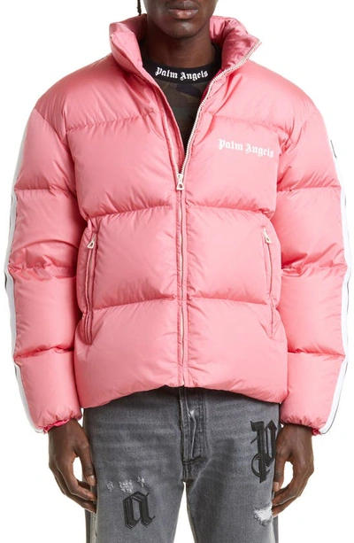 Palm Angels Logo-print Padded Jacket In Pink