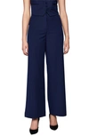Bardot Pin Stripe Wide Leg Pants In Navy Strip