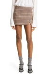 A.L.C RYLEE PLAID WOOL BLEND MINISKIRT