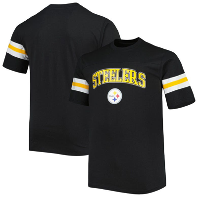 Profile Black Pittsburgh Steelers Arm Stripe T-shirt