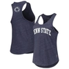 League Collegiate Wear Heather Navy Penn State Nittany Lions Two-hit Intramural Tri-blend Scoop Neck In Heather Navy