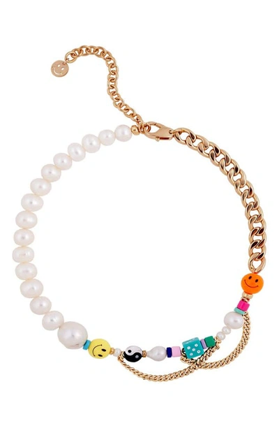 Martha Calvo Gold-plated Happy Go Lucky Pearl Necklace