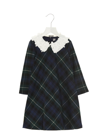 Il Gufo Oversized Collar Tartan-check Dress In Multicolor