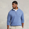 Polo Ralph Lauren Double Knit Jersey Half Zip Pullover In Bedford Heather