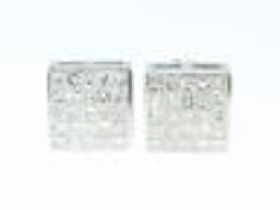 Pre-owned Jewelry Unlimited 1 Ct Mens/ladies Princess Cut Diamond Stud Earrings 14k In H