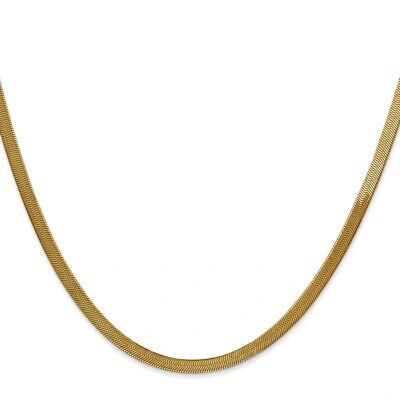 Pre-owned Phoenix Fire Corporation Solid 14k Y Gold Chain Necklace | Designs By Nathan | 3mm 30" | Flat Herringbone In Yellow