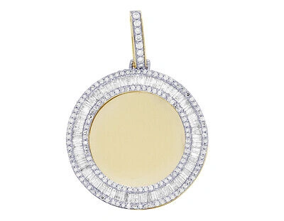 Pre-owned Jewelry Unlimited 10k Yellow Gold 1.75ct Real Diamond Baguette Memory Frame Pendant 1.5" In G-h