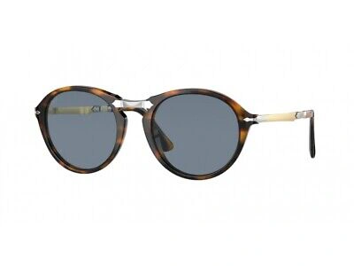 Pre-owned Persol Sunglasses Po3274s 108/56 Havana Light Blue Man Woman