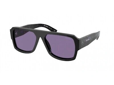 Pre-owned Prada Sunglasses Pr 22ys 1ab05q Black Violet Man In Purple