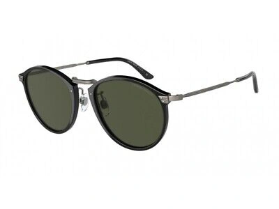 Pre-owned Giorgio Armani Sunglasses Ar 318sm 500131 Black Green Man