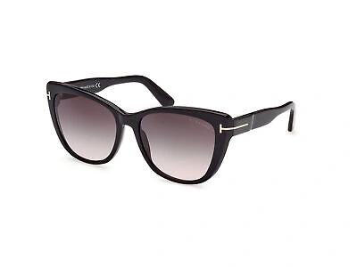 Pre-owned Tom Ford Sunglasses Ft0937 Nora 01b Black Smoke Woman In Gray