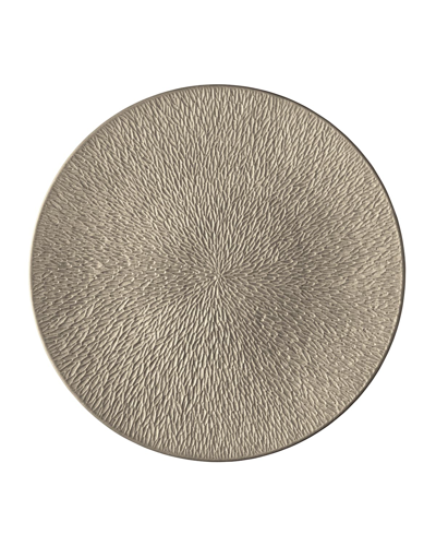Raynaud Mineral Irise Warm Gray Engraved Buffet Plate