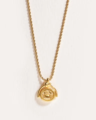 Fashion Cancer Spinner Pendant In Gold