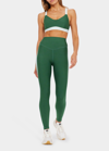 The Upside Southwest Dance Two-tone Stretch Leggings In Green